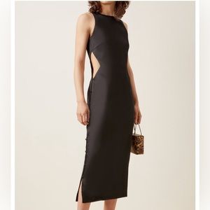 Rótate Cutout Jersey Midi Dress